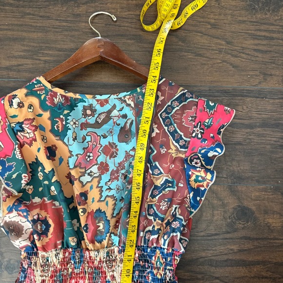 Emery Rose Boho Floral Maxi Dress Sz L - Picture 6 of 7